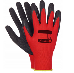 Rękawice robocze/ochronne powlekane lateksem