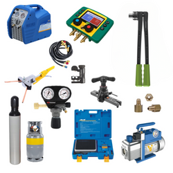 Zestaw narzędzi do montażu i serwisu pomp ciepła