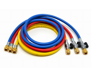 Zestaw węży serwisowych REFCO 150cm  z zaworem 1/4" CA-CCL-60